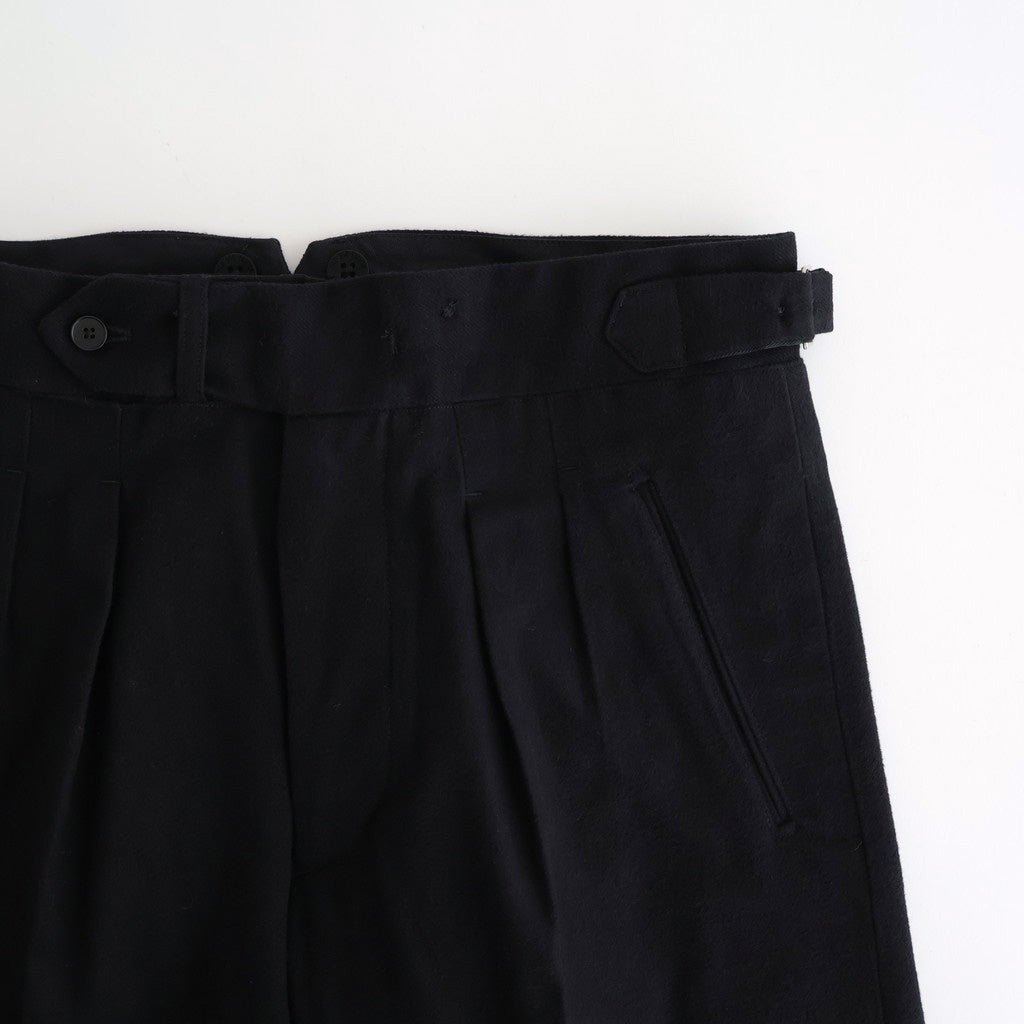 DOUBLE-PLEATED SMARTY TROUSER #ONYX [252OJ-PT08]