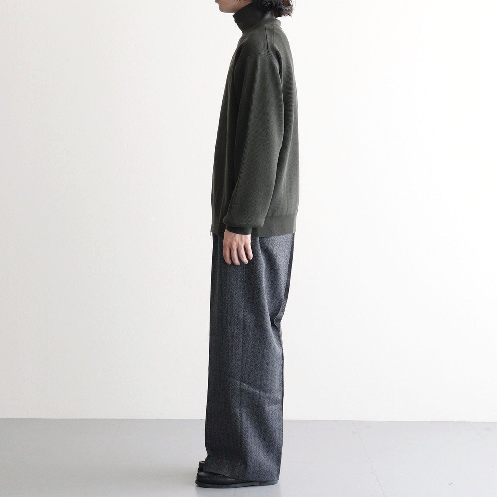 HARD TWIST WOOLRIB DRIVERS KNIT #FOREST [BN-26FM-033]