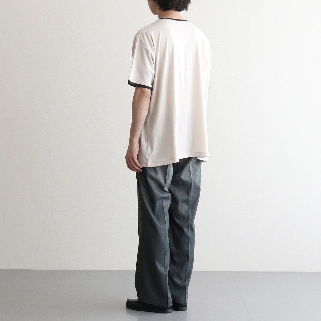 PIMA MOKLODI RINGER TEE #STONE × BROWN [26S-BIS-CS61]