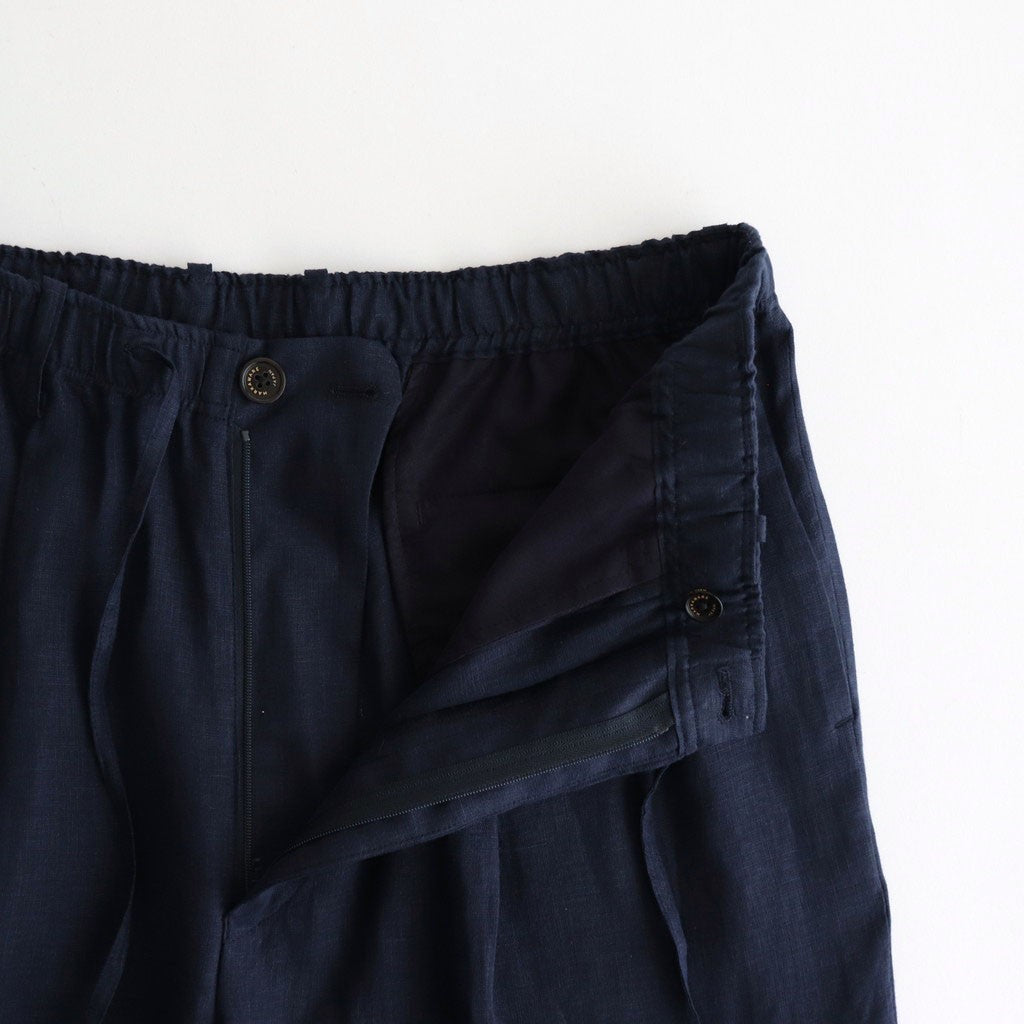 CLASSIC FIT TWO TUCK EASY TROUSERS #NAVY [A25B05PT01C]