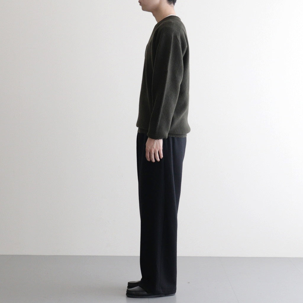 Wool Harf Cardigan ST V-neck #KHAKI [NEP-AW2403]