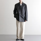 DOUBLE BREASTED JKT #BLACK [SH-62-C-SHEEP-4]