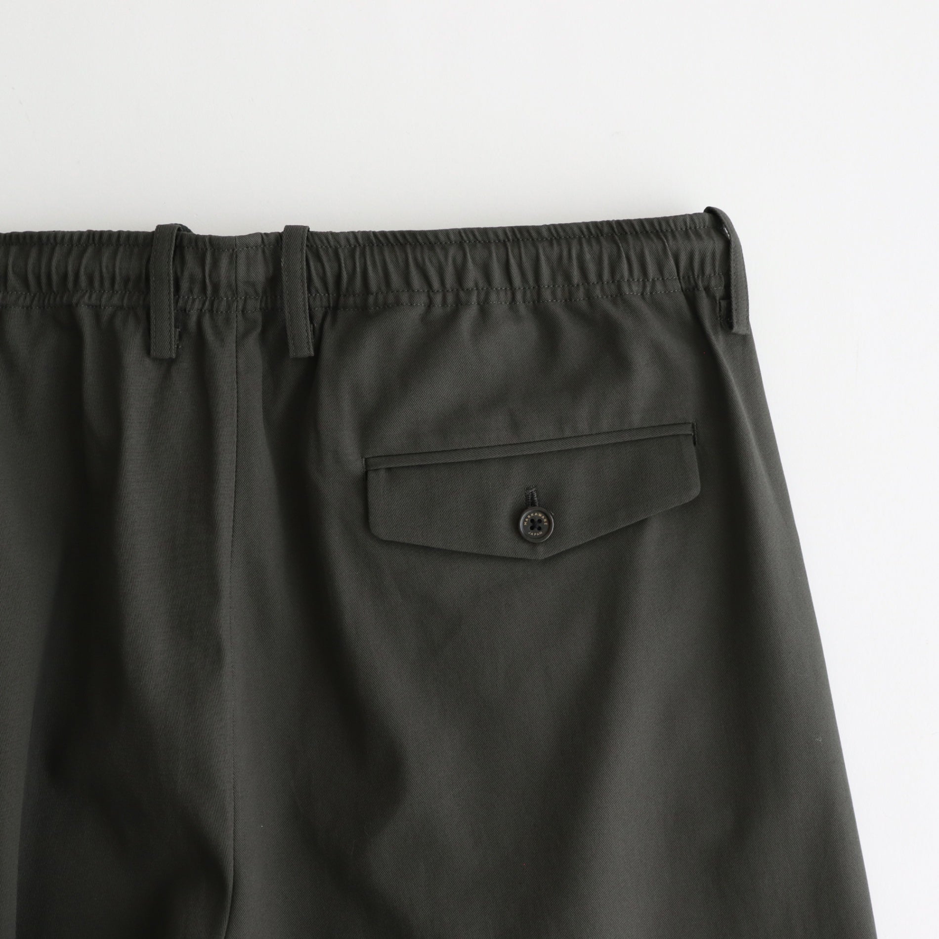 TRIPLE PLEATED EASY TROUSERS #DARK OLIVE [A25A05PT03C]