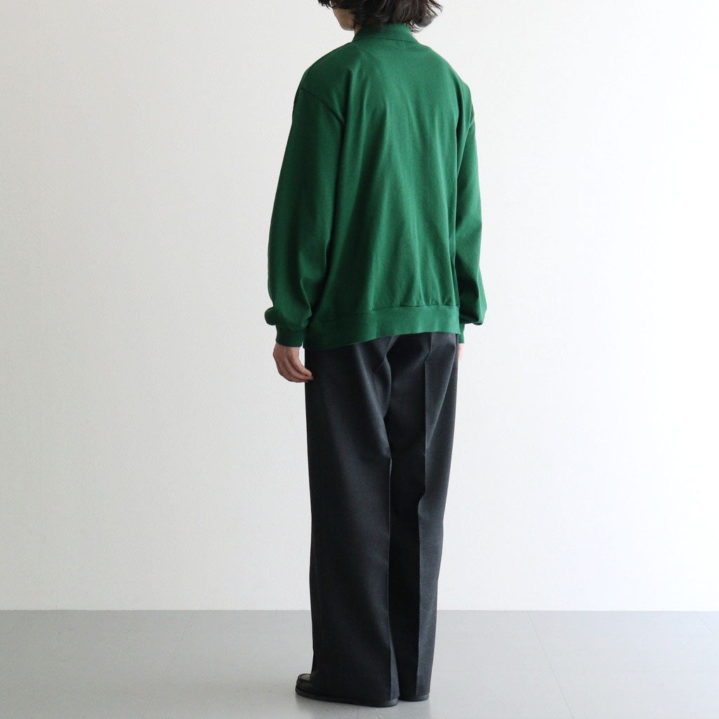 FLAT FRONT WIDE TROUSERS #CHARCOAL [A26C07PT03C]