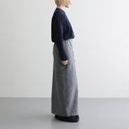 Mix Heather Cotton Wrap Belted Skirt #HeatherCharcoal [BHSW26S7HEG]