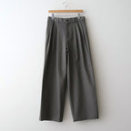 TRIPLE PLEATED WIDE TROUSERS #GRAY [A26A93PT03C]