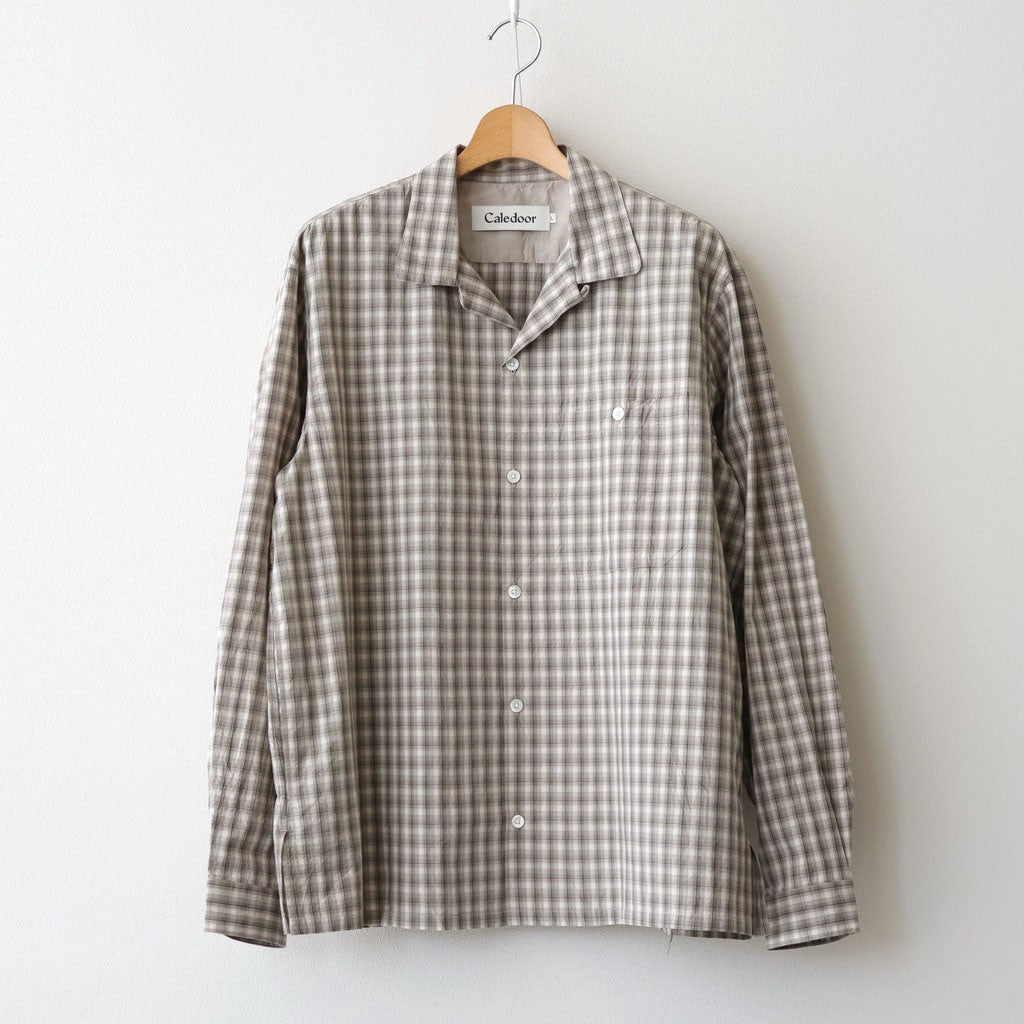 Organic Cotton Rambling Check Shirts Jacket #Beige check [6061-1104]
