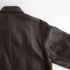 Steer Leather Coverall #DarkBrown [BHS25F002F26]