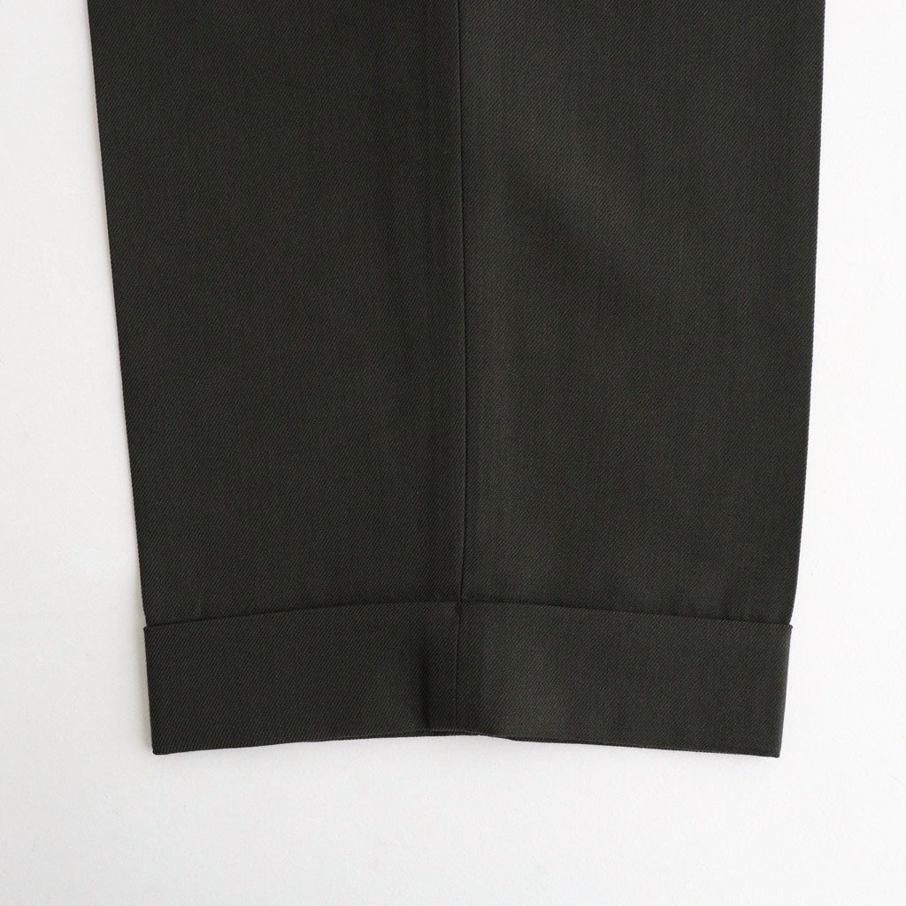 DOUBLE PLEATED SEMI EASY TROUSERS #DARK SAGE [A26C07PT02C]
