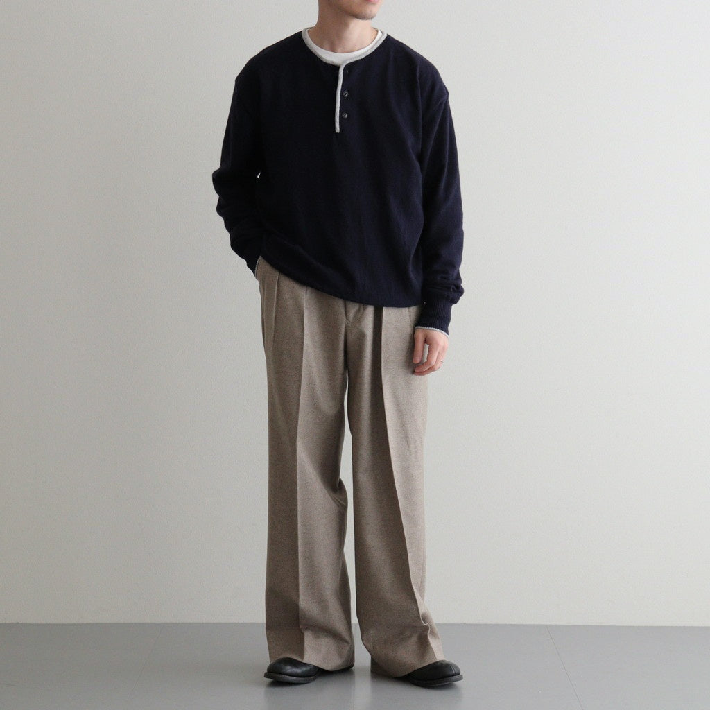WO/Ca 2tuck Wide Tapered Trousers #Mix Beige [NEP-AW2507M]