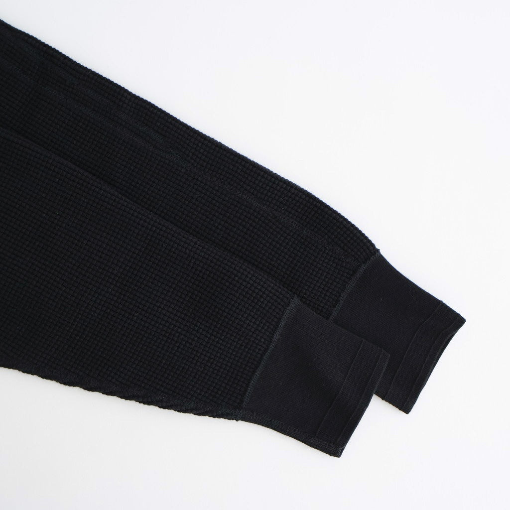 HEAVY WAFFLE TOP #INK BLACK [PMAU-CL01]