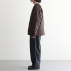 Wool Nylon Melton Pants #Charcoal [S26FC053]