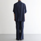 CLASSIC FIT TWO TUCK EASY TROUSERS #NAVY [A25B05PT01C]