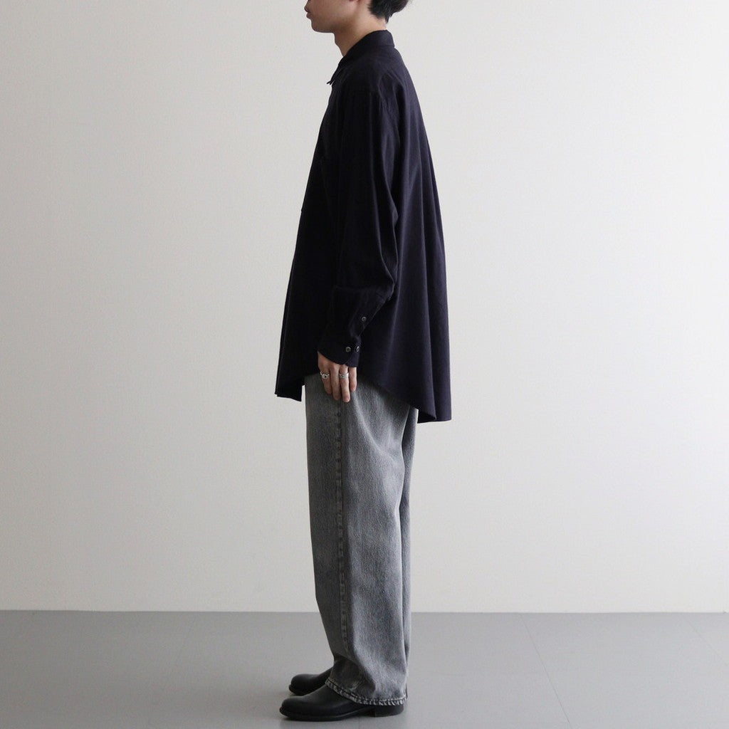 ORGANIC COTTON / TENCEL BRUSHED TWILL SH #NAVY [16542 50368]