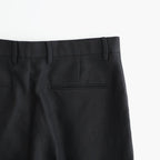 Ramie Tencel 2tuck Wide Tapered Trousers #Black [NEP-SS2604]