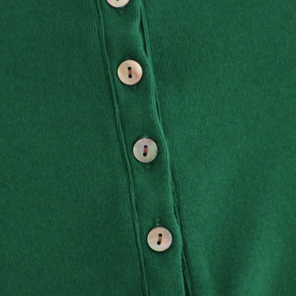 Classic Rib Henley-neck L/S #DarkGreen [bROOTS24F006WF26]