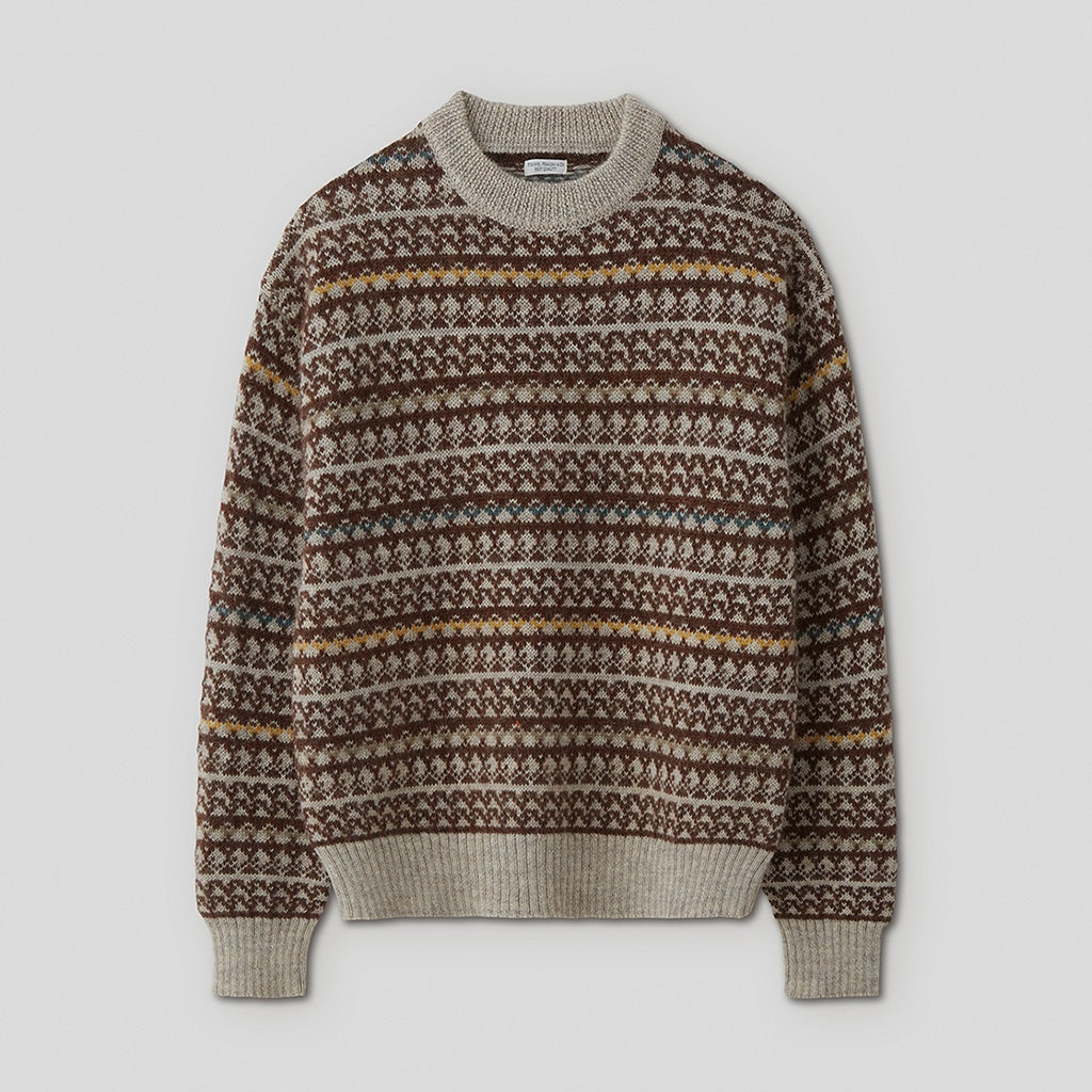 FAIR ISLE SWEATER #BEIGE [PMAS-KN05] – Diffusion