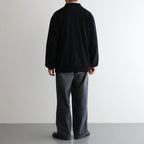 Co/Silk Nep Harf-Zip Shirt #Black [BHS25S037]