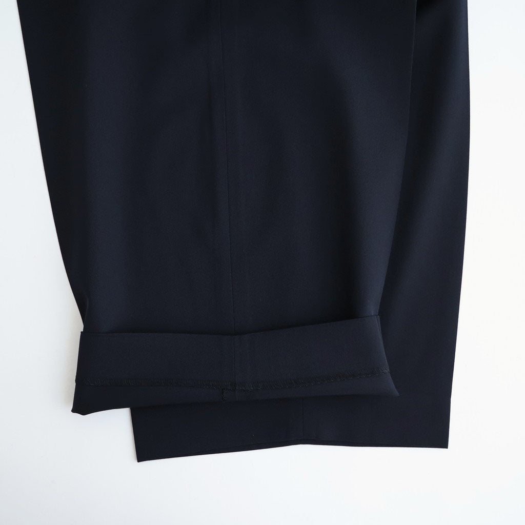 Wool Gabardine Wide Trousers #NAVY [NEP-AW2655]