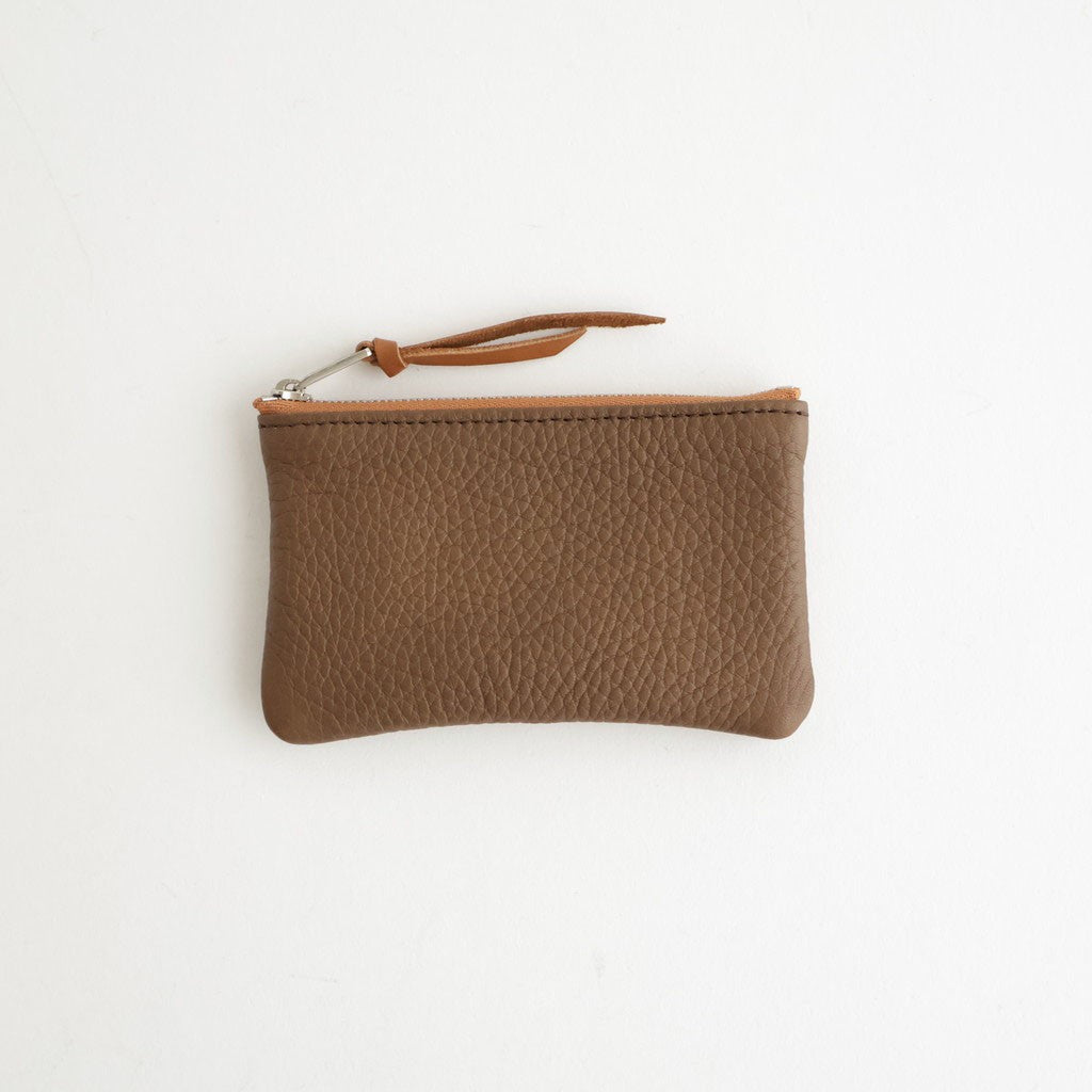 qualquer coisa pouch mini - taurillon #brown×camel