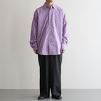 TWO TUCK MILITARY TROUSERS #CHARCOAL GRAY [M25C07PT01C]