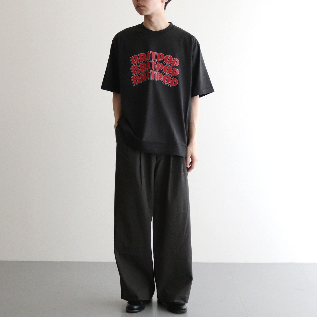 BRITPOP Print Tee WIDE #InkBlack×Red-PT [bROOTS25S34A]