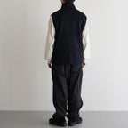 ZIP UP VEST #DARK NAVY [M24D10BL02A]