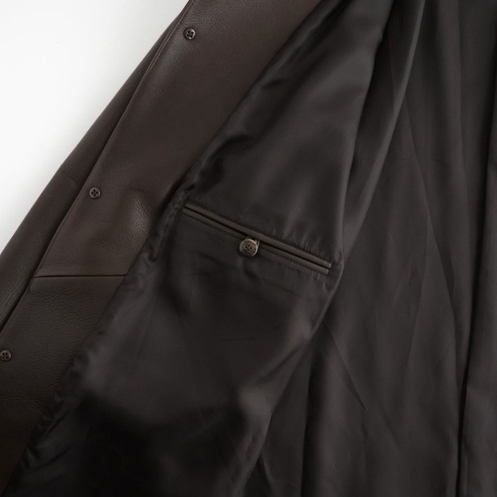 Steer Leather Coverall #DarkBrown [BHS25F002F26]