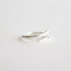 LUCIAN / SNAKE RING #SILVER/WHITE FINISH [OJ-AC13]