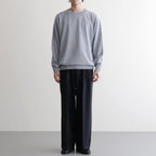REVIVAL SILK CREW NECK #GRAYISH SAX [BN-26SM-041]