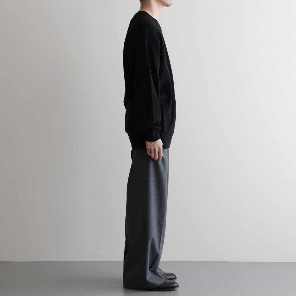 REVIVAL SILK CREW NECK #BLACK [BN-26SM-041]