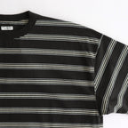 BORDER SHORT SLEEVE TOP #GRAPHITExYELLOW [PMAT-CS02]