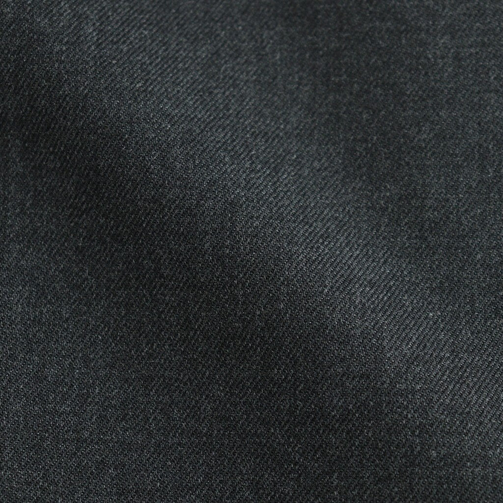 DOUBLE PLEATED SEMI EASY TROUSERS #CHARCOAL [A26C07PT02C]