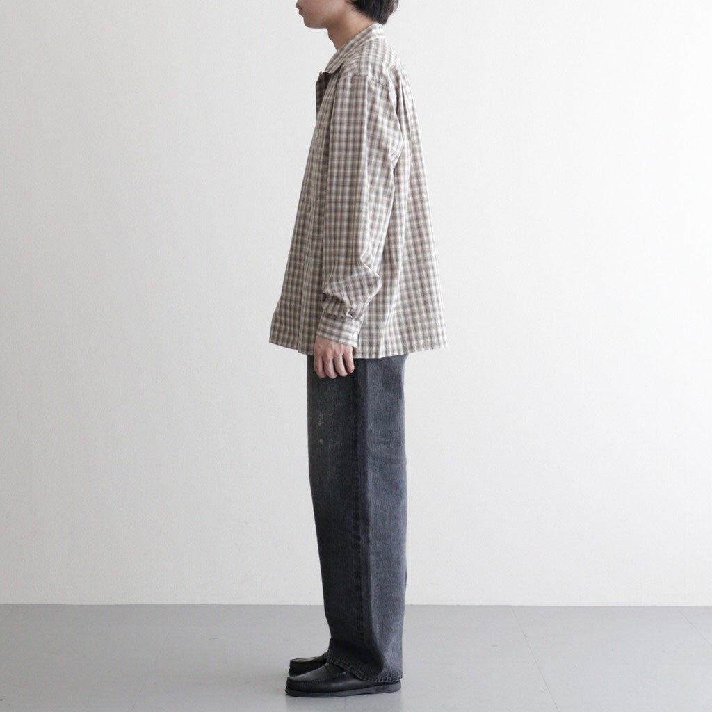 Organic Cotton Rambling Check Shirts Jacket #Beige check [6061-1104]