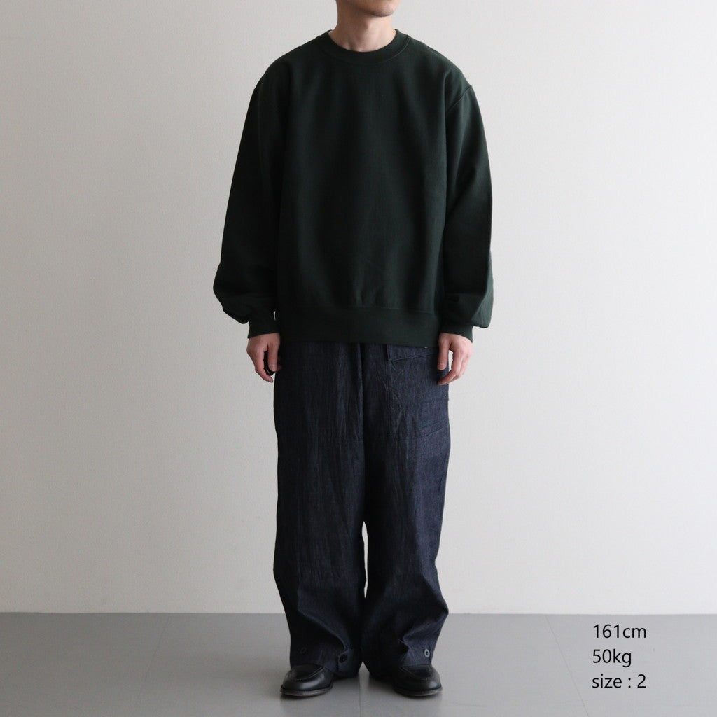 Thin-Sweat Crew-Neck P/O #DarkGreen [bROOTS25S22]