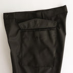 HOPSACK WIDE POCKET TROUSERS #FOREST [PMAT-PT06]