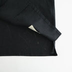 ORIGINAL PRINTED OPEN COLLAR SHIRTS (ANIMAL DRAWING) Short-sleeve #BLACK [261OJ-SH22]