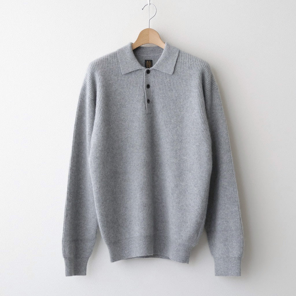 CASHMERE FOX POLO #GRAY [BN-25FM-055]