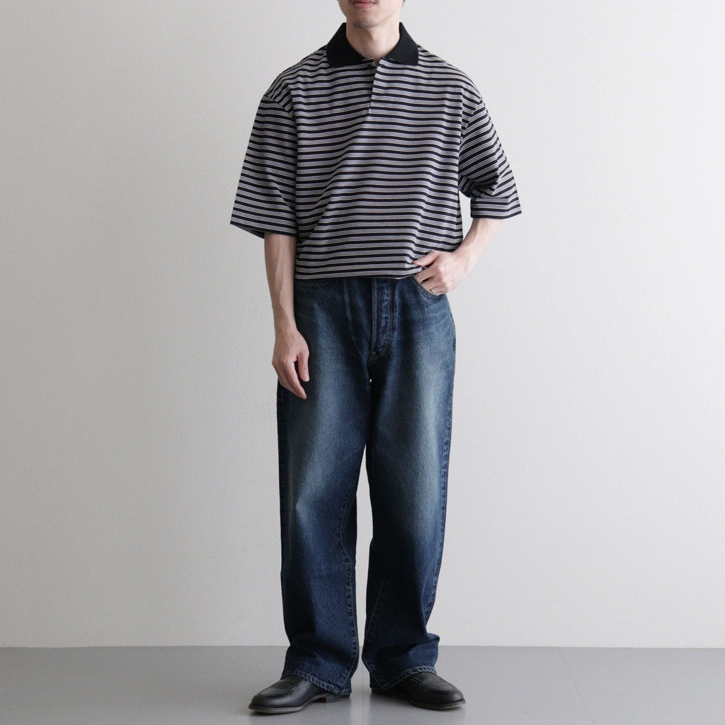 ONE BUTTON TEE S/S #BLACK BORDER [M26A14CS02B]