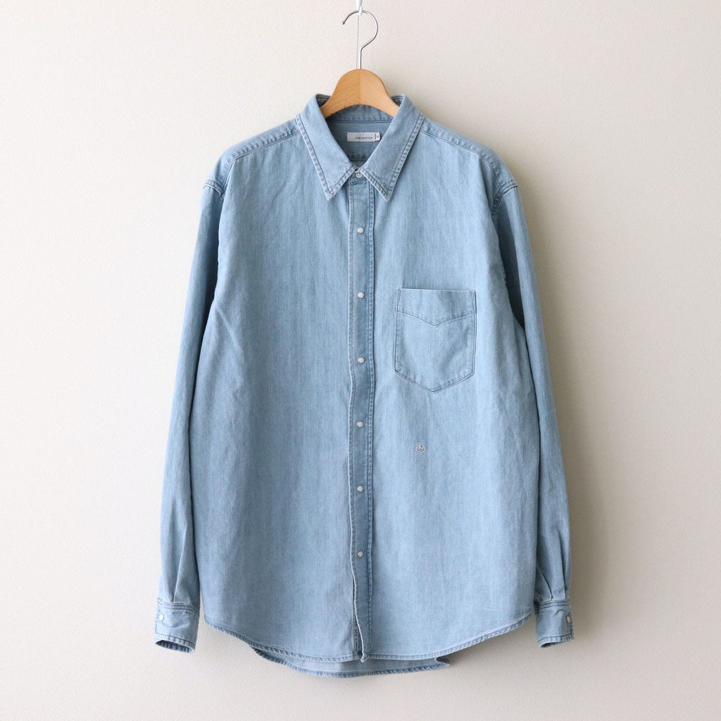 Regular Collar Light Denim Shirt #Indigo Bleach [S25SG087]
