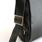 FLAP SHOULDER BAG M #BLACK [BG-30-C-COW-5]