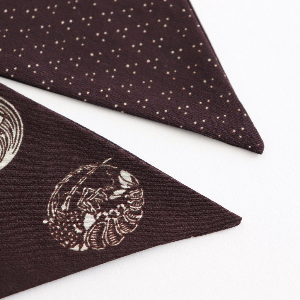 FADED SILK SCARF TIE #BARK [251OJ-AC02]