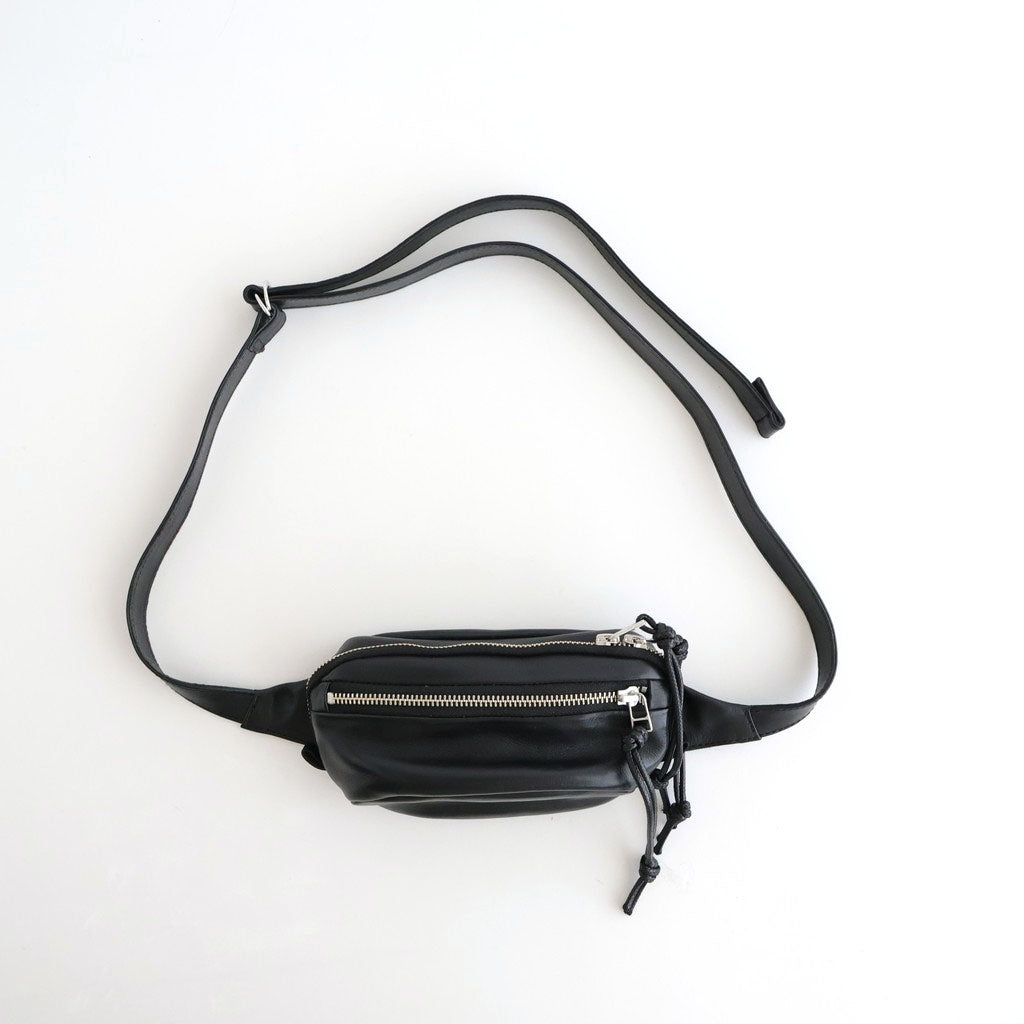 BELT WAIST BAG #BLACK [BG-44-C-COW-5]