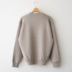SOLID WOOL SMOOTH CREW NECK #IVORY×BEIGE [BN-26FM-056]