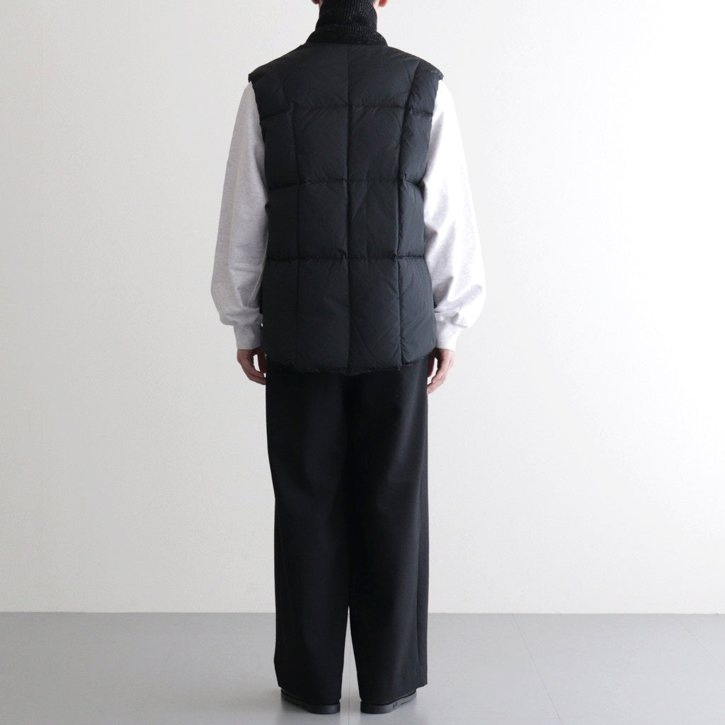 HIGH-COUNT SILK PUFF VEST #BLACK [252OJ-VT02]