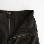 HOPSACK WIDE POCKET TROUSERS #FOREST [PMAT-PT06]