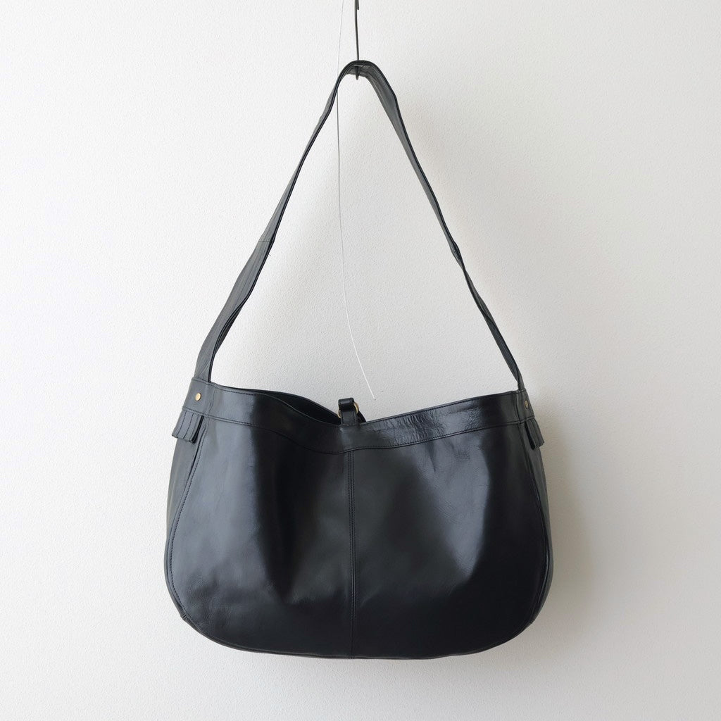 NEWSPAPER BAG L #BLACK [BG-17-C-COW.AN-4]