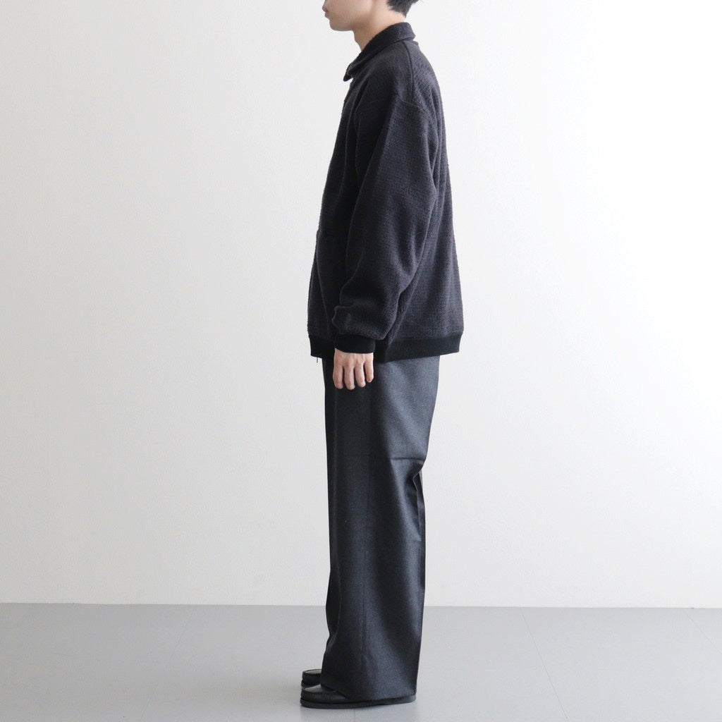 POLARTEC Wool Fleece Sweater Jacket #Black [N25FA051]