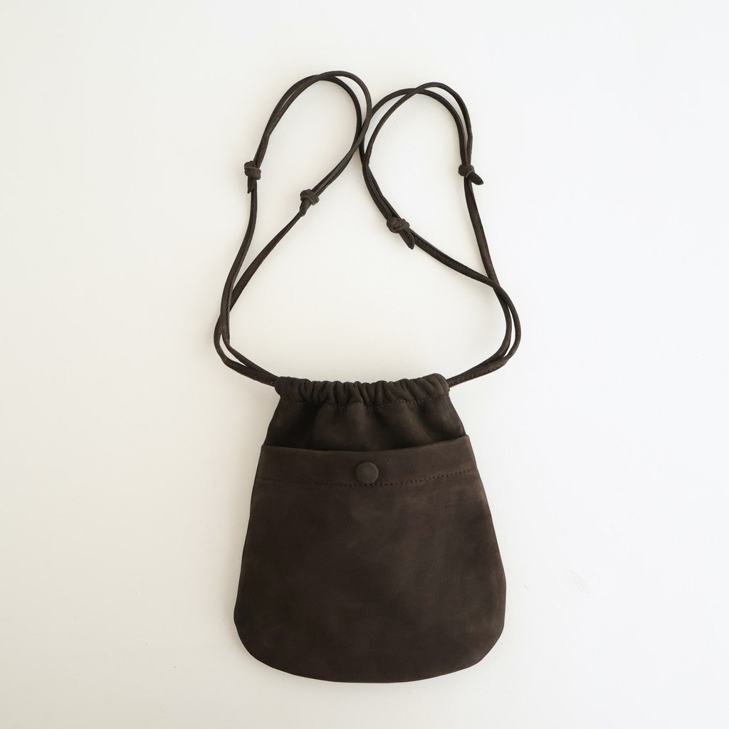 DRAWSTRING BAG #BROWN [BG-32-C-NUBCK-4]