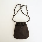 DRAWSTRING BAG #BROWN [BG-32-C-NUBCK-4]